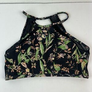 Fortune Swimwear Floral High Neck Bikini Top, XS